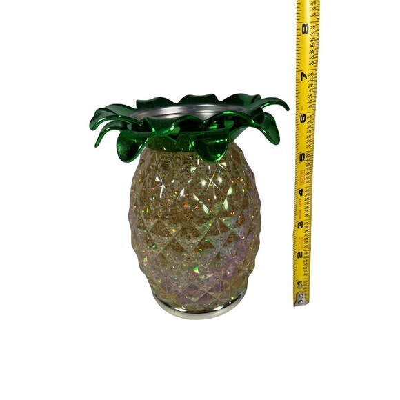 Bath & Body Works Light Up Glitter Pineapple Single Wick Candle Holder Globe New - Picture 7 of 11